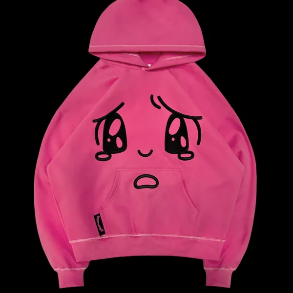 ANIMATED PULLOVER HOODIE HOT PINK